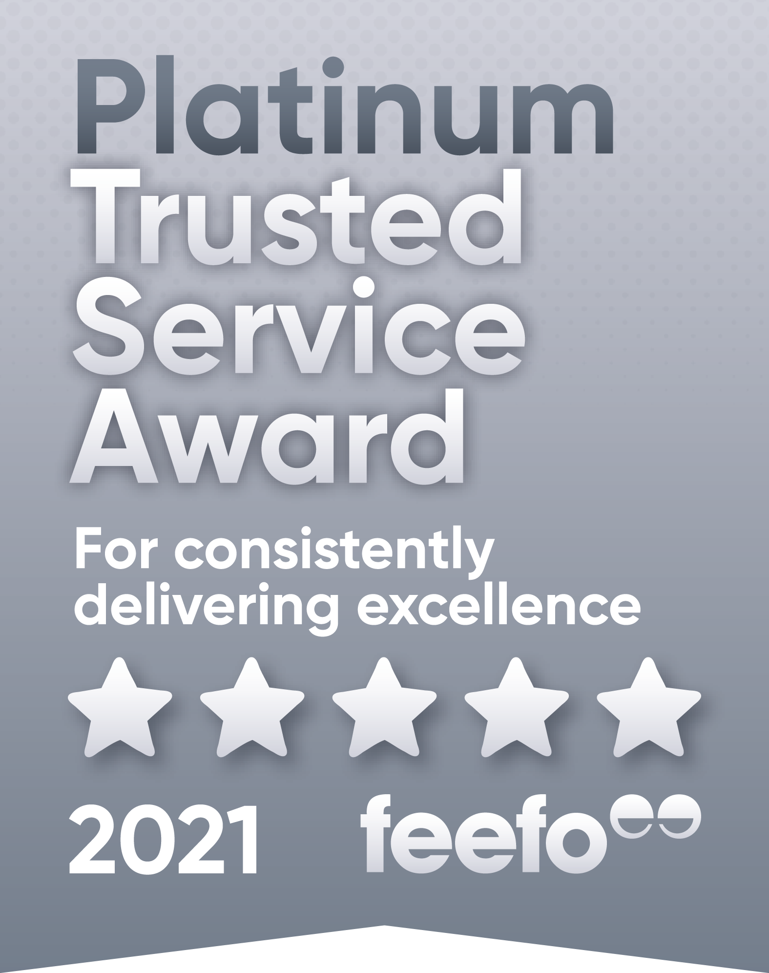 platinum feefo award badge
