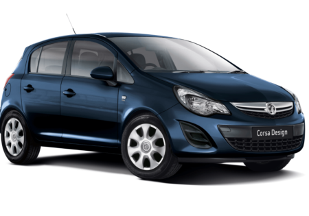 Blue corsa car