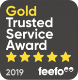 feefo gold trusted service award logo