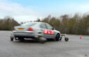 Skid control car driving in action