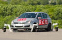 RED driving school skid car