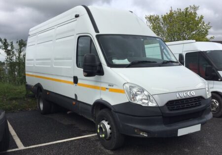 white van parked