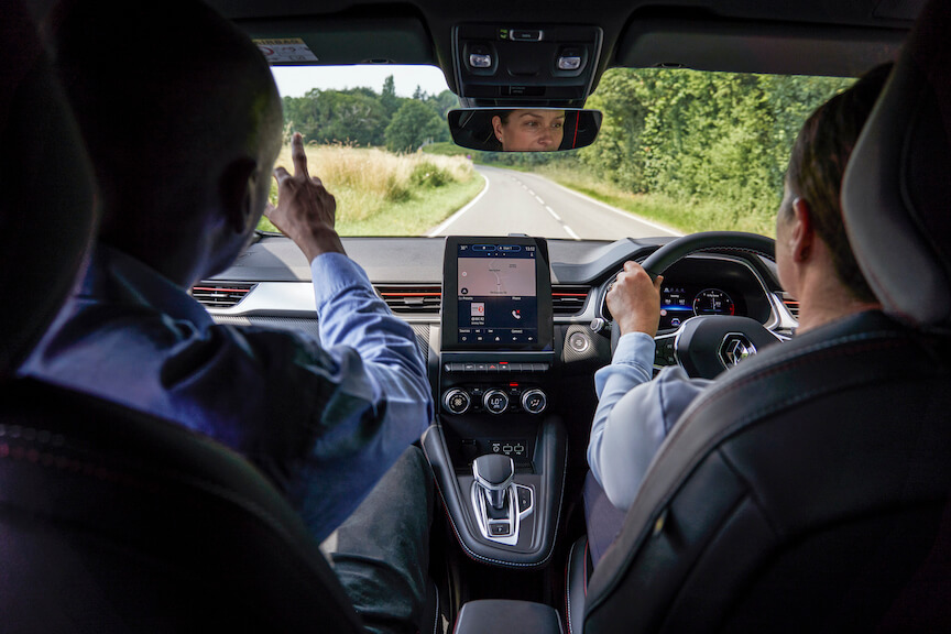 RR trainer teaching a driving instructor trainee