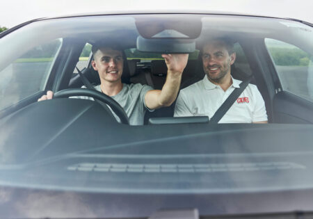 Male adjusting rear mirror