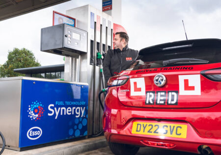 Fuelling a car with Esso