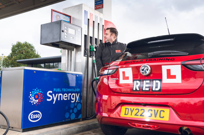 Fuelling a car with Esso